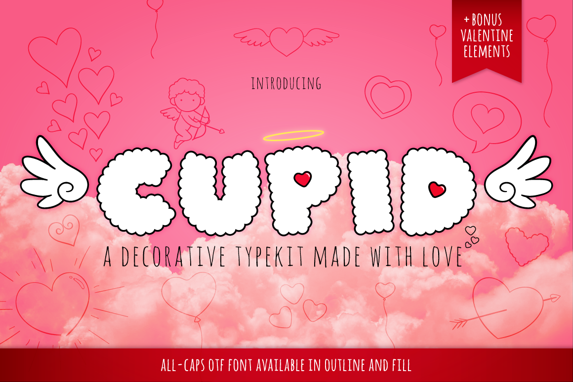 Discover the Charm of Cupid: A Perfect Display Font for Valentine’s Day and Beyond