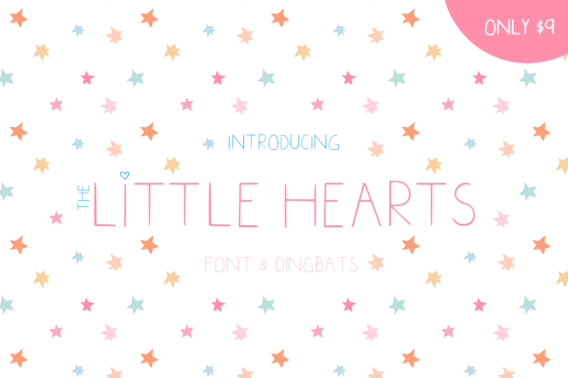 Little Hearts: A Unique Font Dingbats Mixed Typeface for Creative Expression